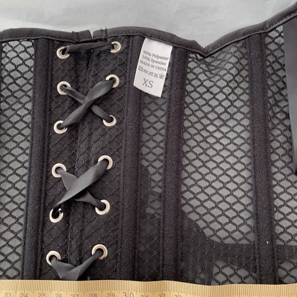Mesh & Faux Leather Corset - Picture 7 of 9